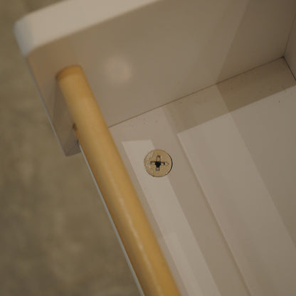 Kitchen Cart with Wood Countertop