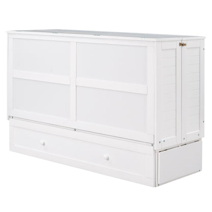 Queen Murphy Bed White