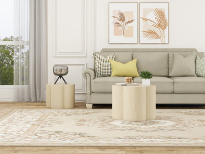 Black 2-Piece Cloud Coffee Table Set – Modern Nesting Tables