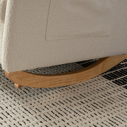 Rocking Accent Chair with Rubber Wood Frame
