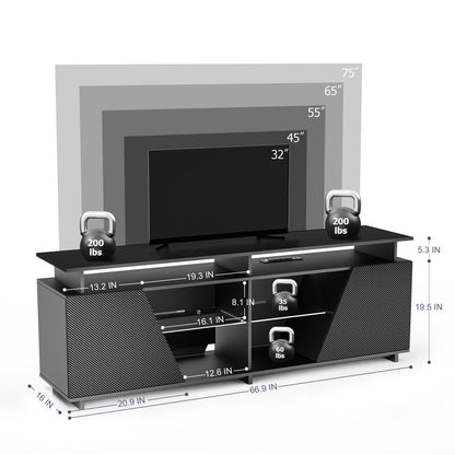 LED Gaming TV Stand with Storage