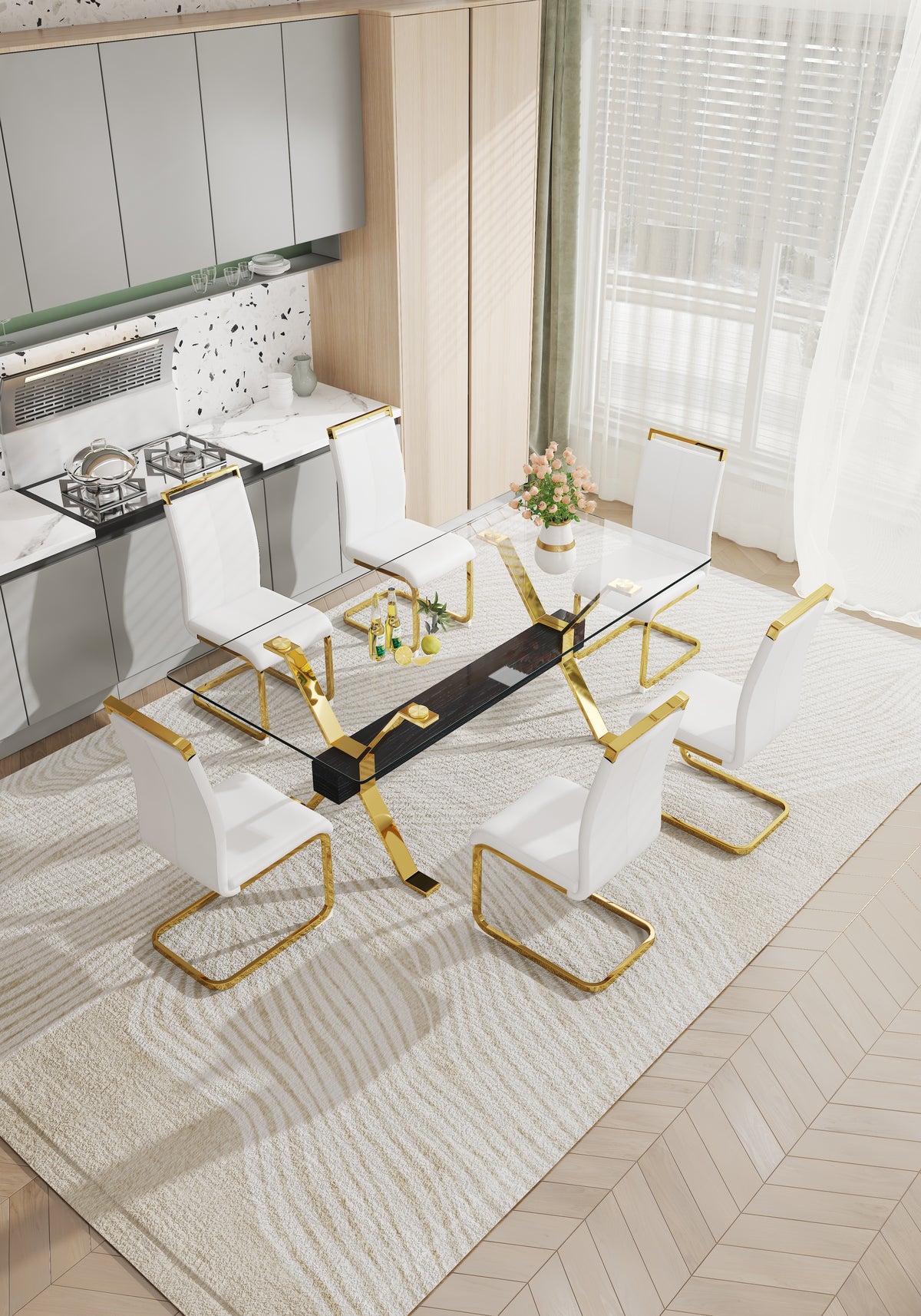 Tempered Glass Dining Table