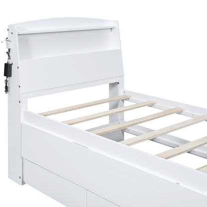 Twin Platform Bed White