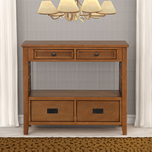 Farmhouse Console Table Brown