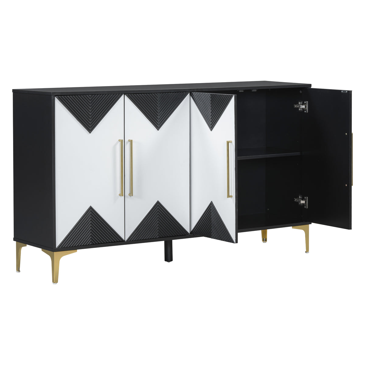 U-Style Four-Door Cabinet Taupe