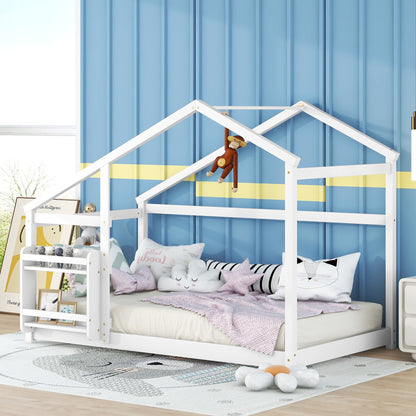 Twin Platform Bed White Finish