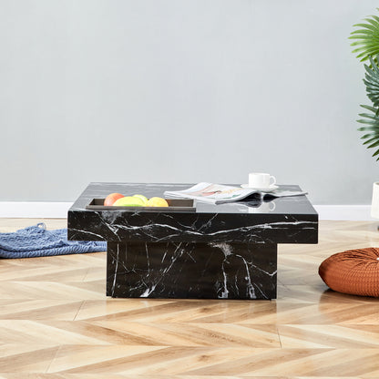 Black Pattern Modern Coffee Table
