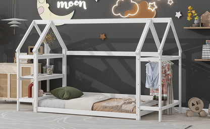Twin House Bed White