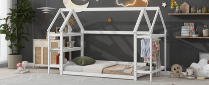 Twin House Bed White