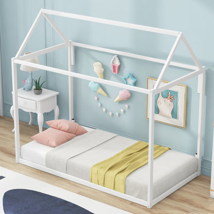 Metal House Twin Platform Bed