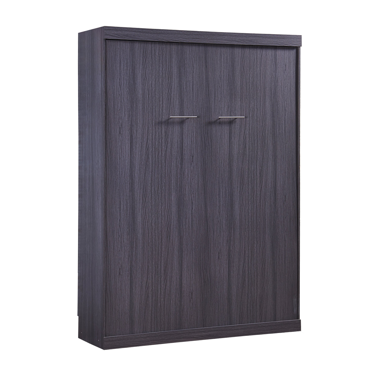 Full Murphy Bed with Wardrobe Gray