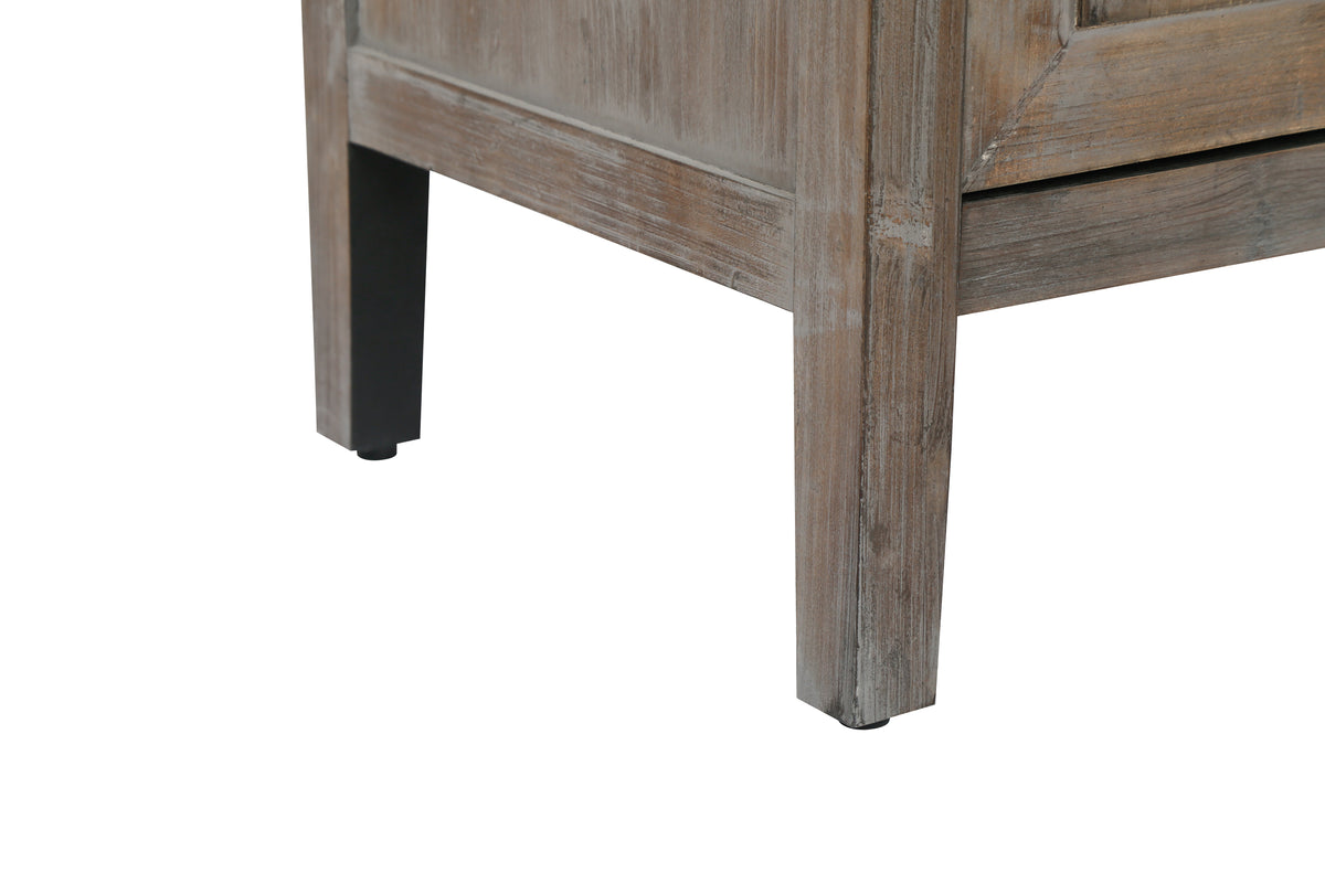 Wooden 4-Door Sideboard Brown Finish