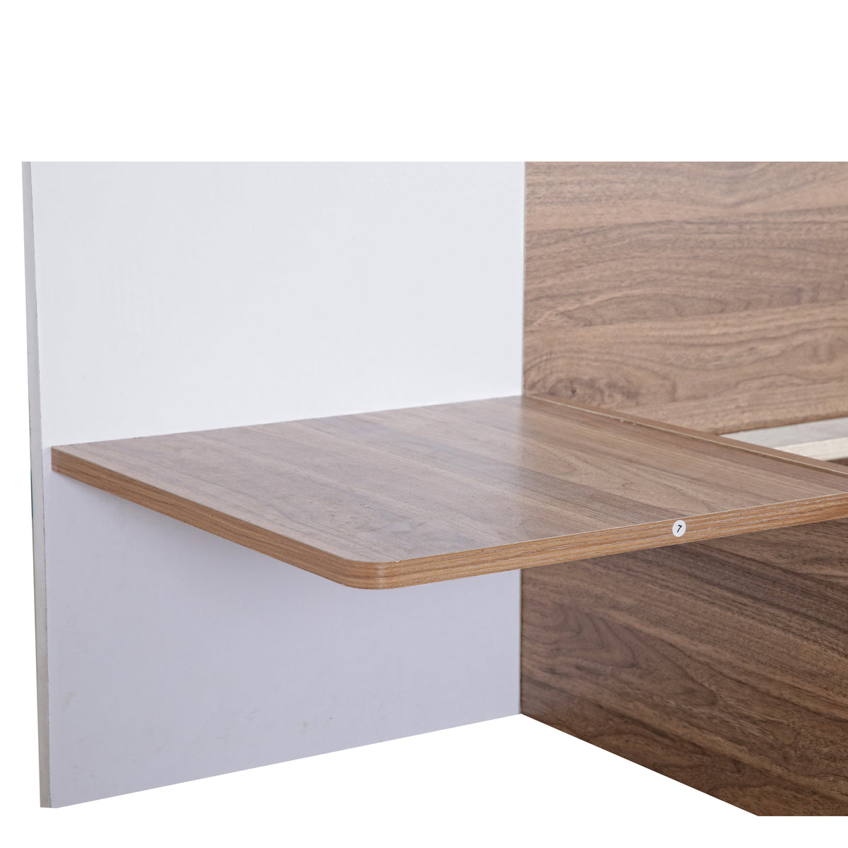 Queen Platform Bed with USB Ports Natural