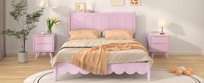 Full Platform Bed Pink