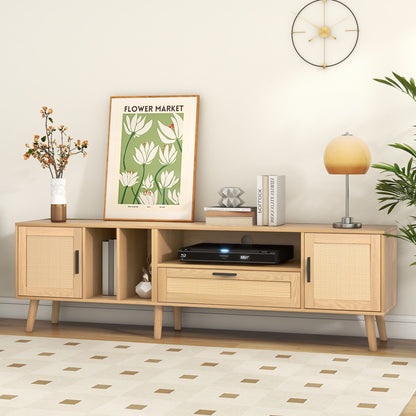 Rattan TV Console – Natural Brown