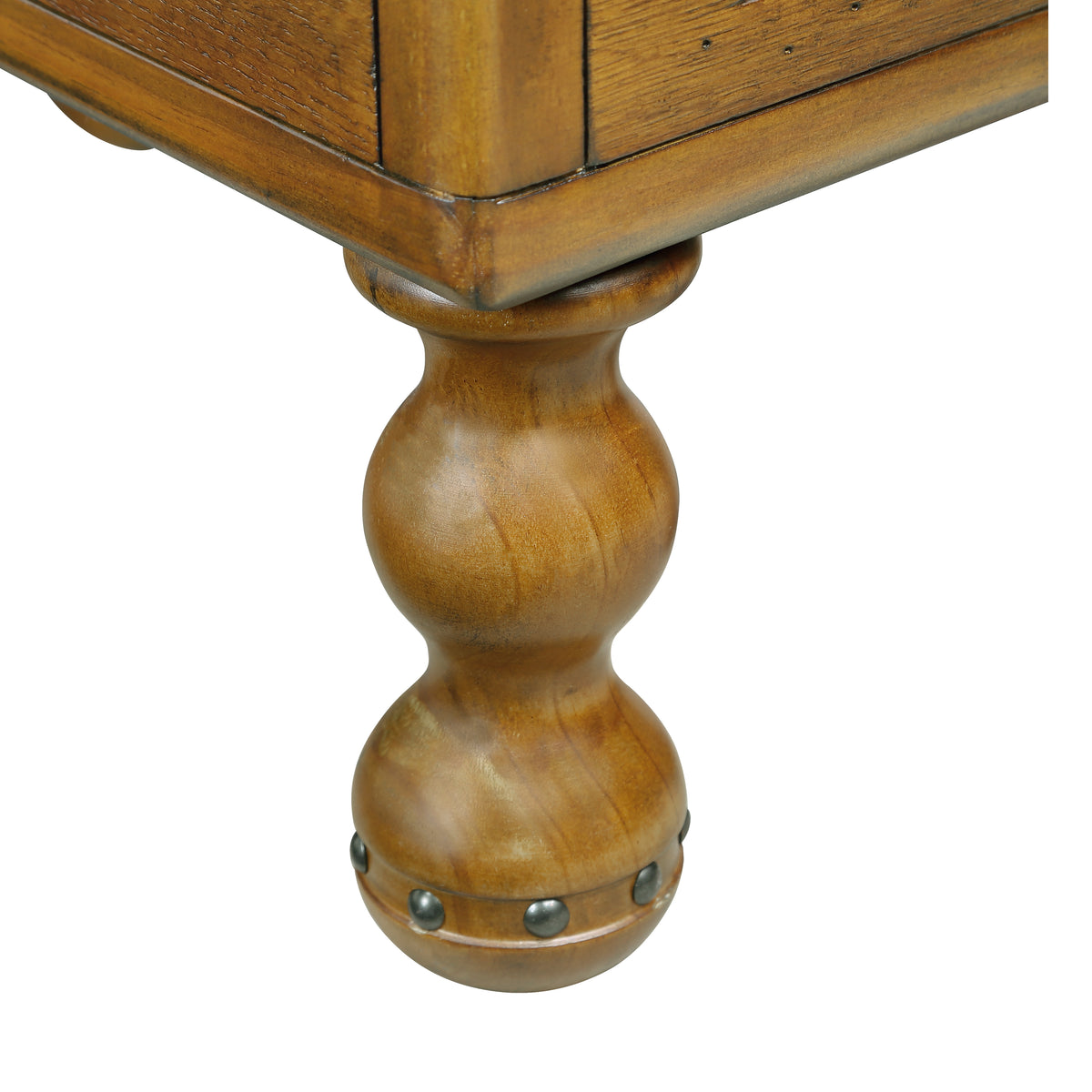 Antique Brown Wood End Table