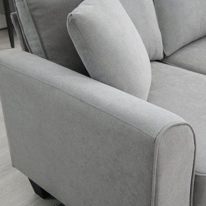 Modern U-Shape Sectional Sofa Light Gray