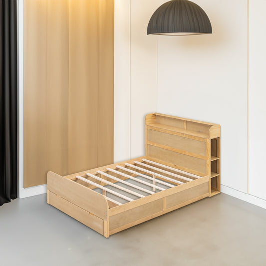Full Platform Bed Wood