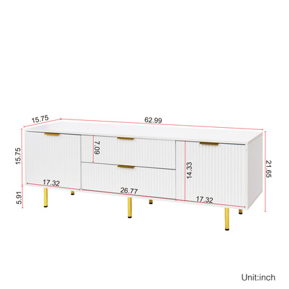 Warm White TV Cabinet – Modern Design