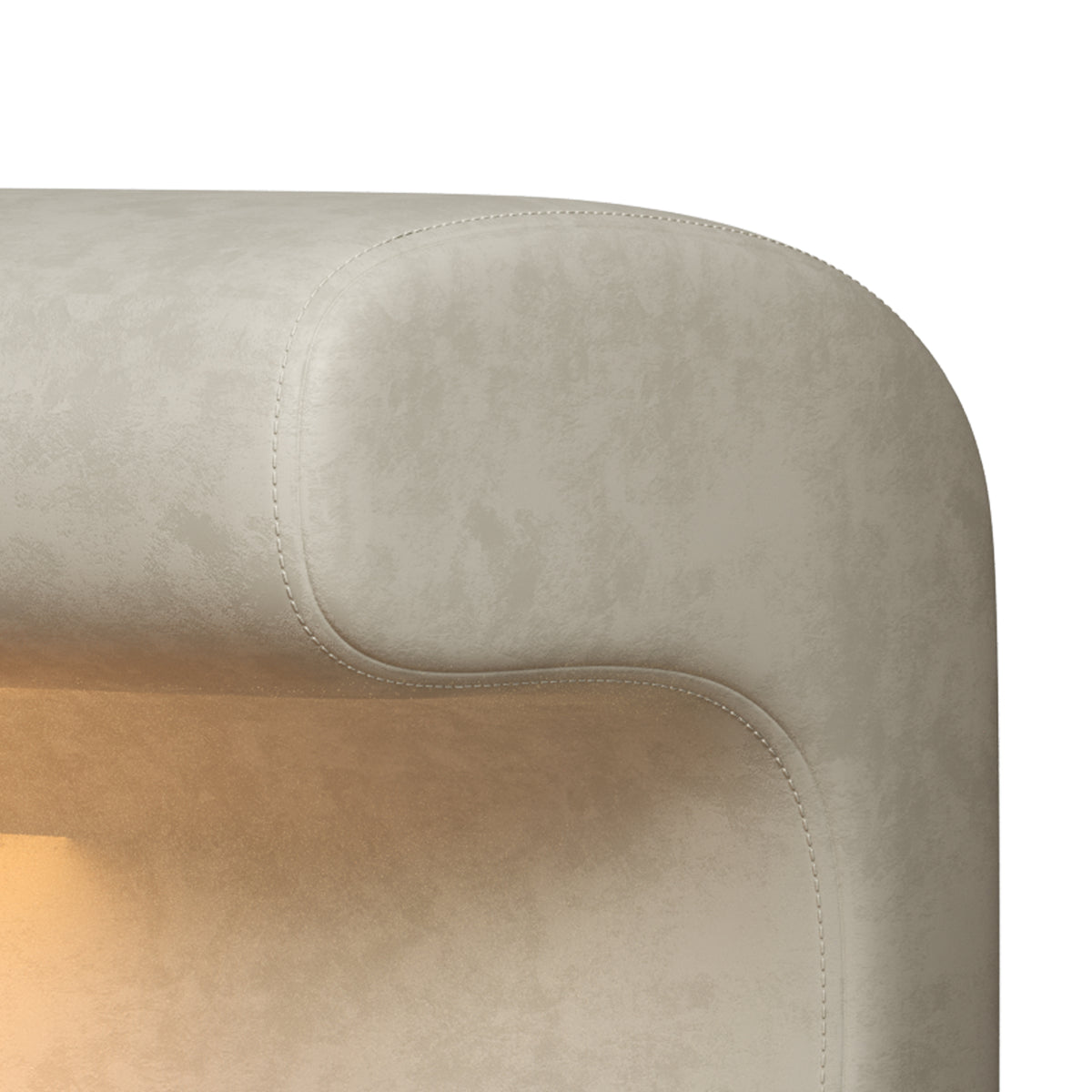 Leather Upholstered LED Entryway Bench – Beige