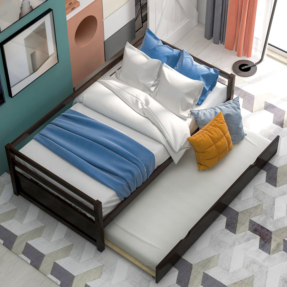 Espresso Twin Daybed with Trundle