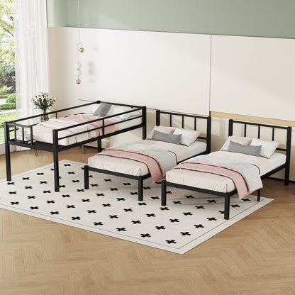 Triple Bunk Bed Black