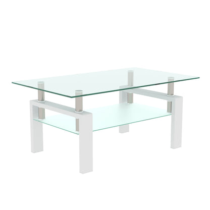 White Glass Coffee Table – Modern Centerpiece