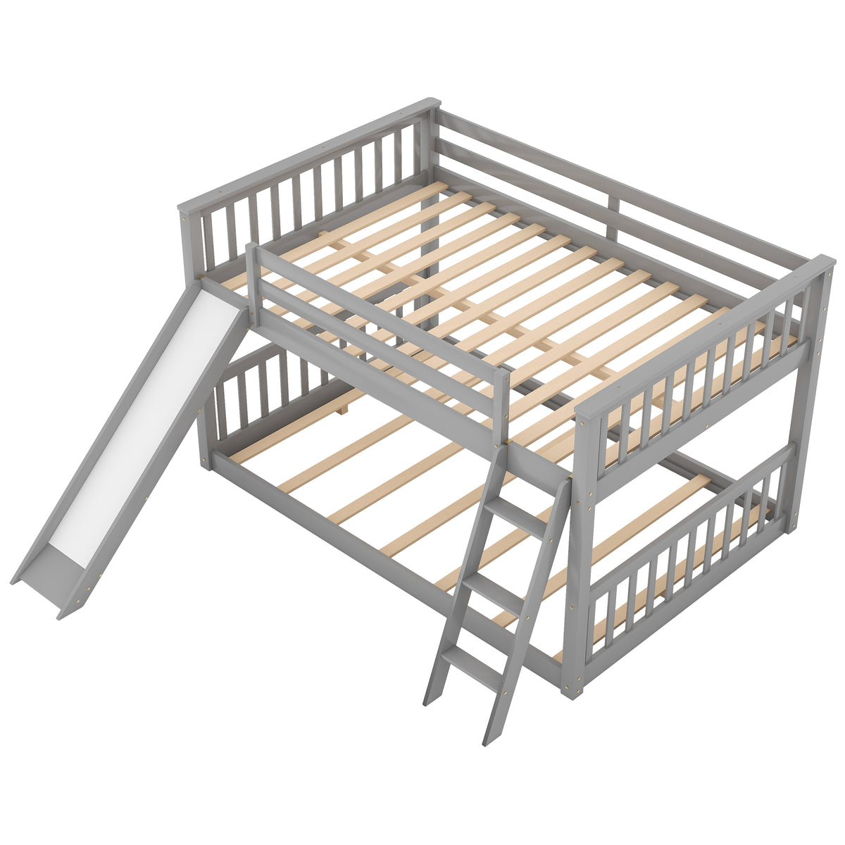 Full Bunk Bed Gray