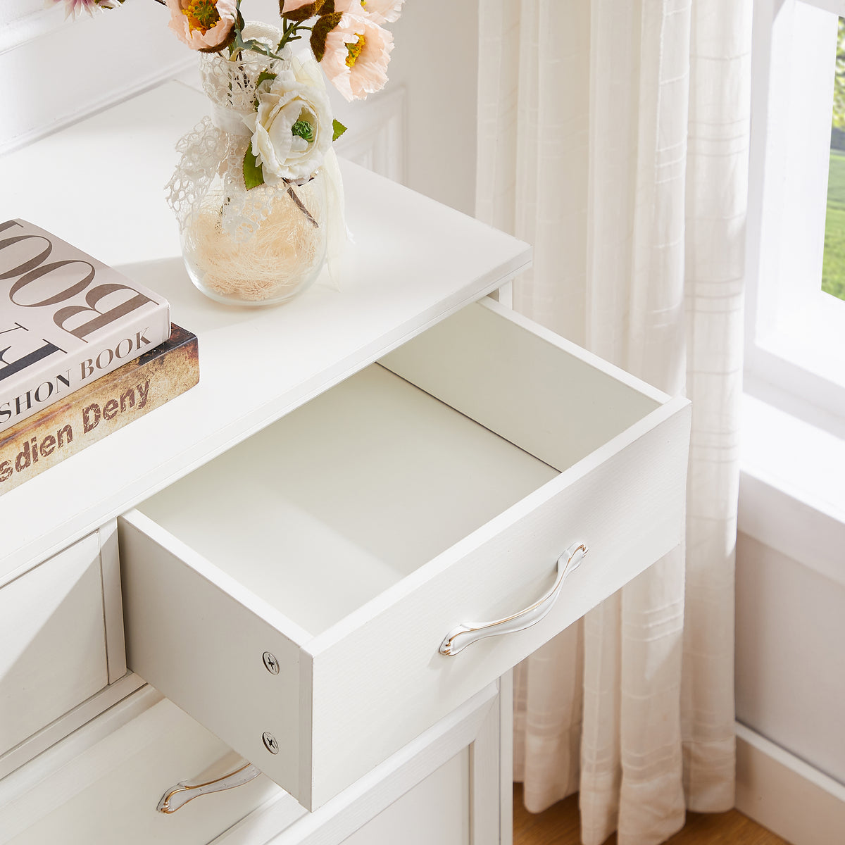 8-Drawer Bedroom Dresser – White