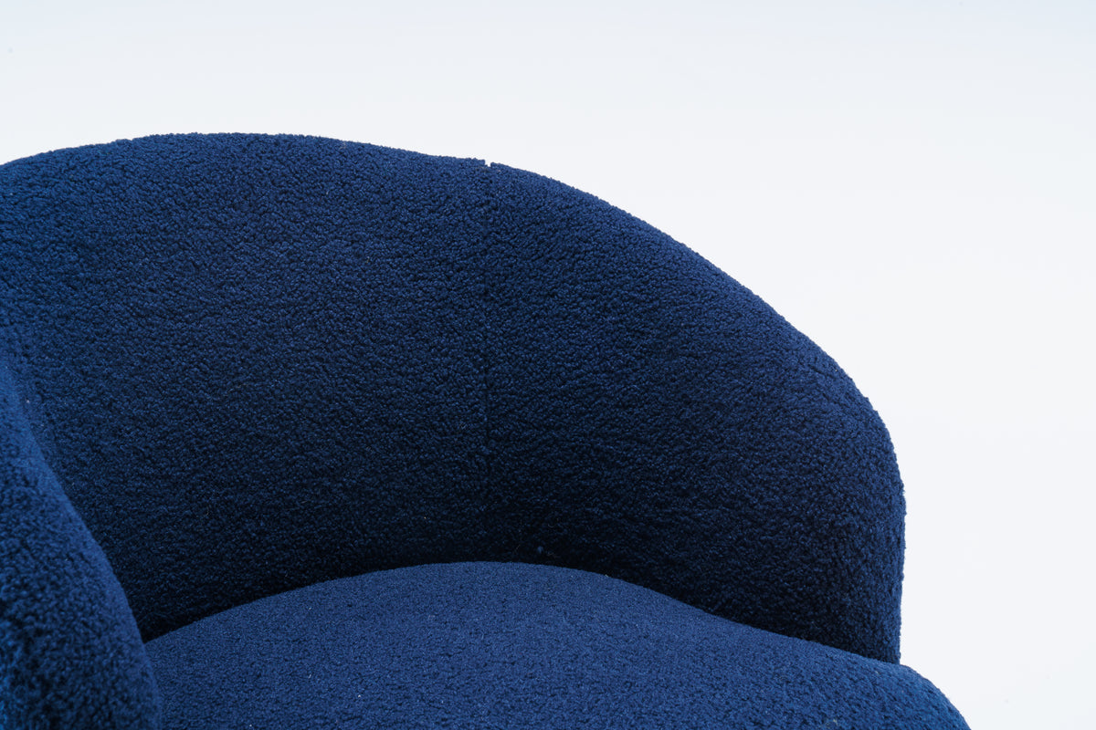 Teddy Barrel Accent Chair – Navy Blue
