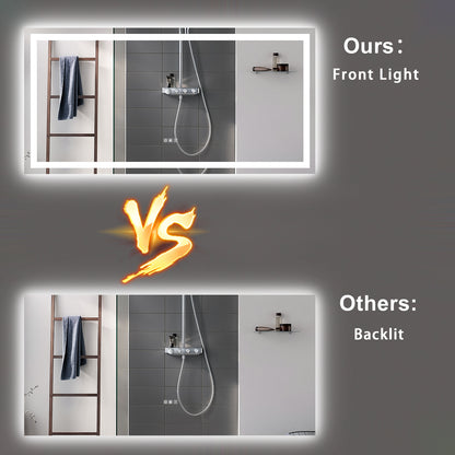 LED Bathroom Mirror 72×36 Anti-Fog