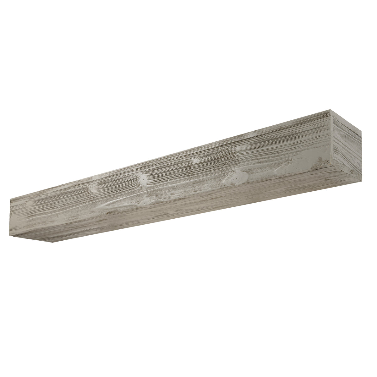 60-Inch Rustic Wood Floating Fireplace Mantel Gray