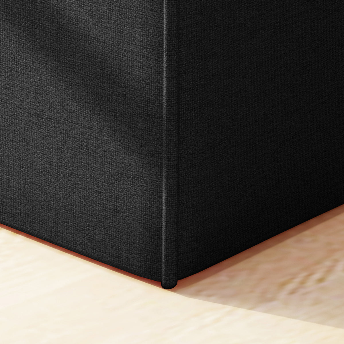Modern Ottoman with Storage and Wooden Legs
