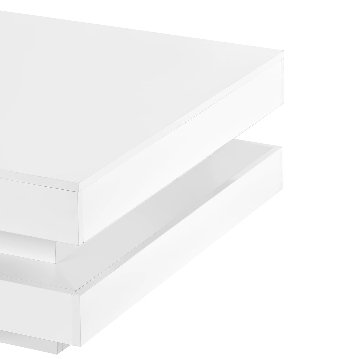 On-Trend White Gloss Coffee Table with LED Lights