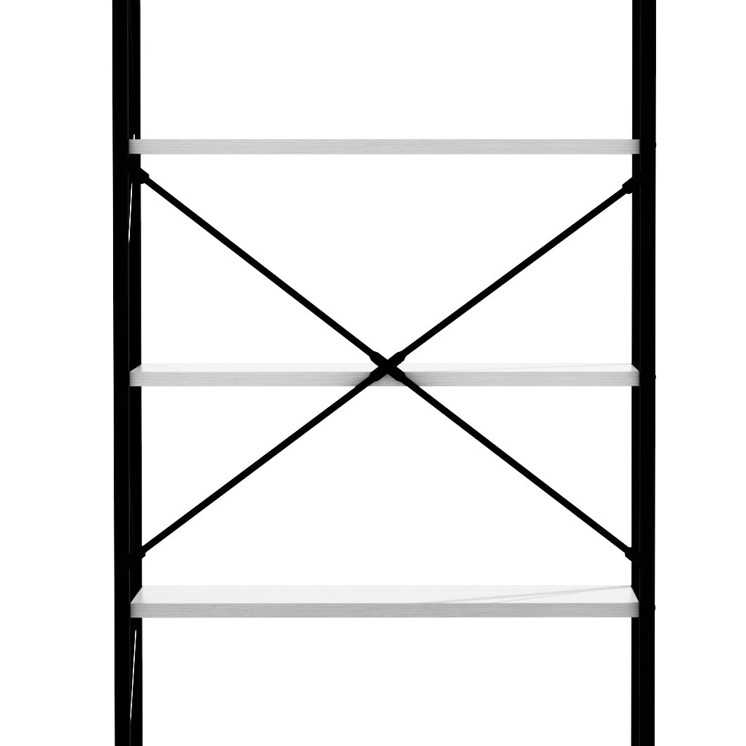 White 5-Tier Open Display Bookshelf