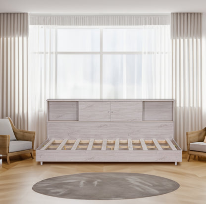 Full Daybed Frame with Bookcases Oak