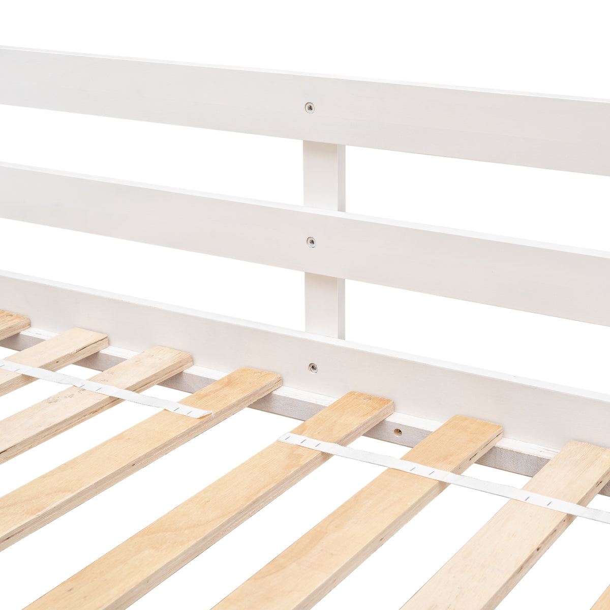 Twin House Bunk Bed with Ladder White