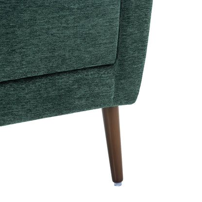 Upholstered Modern Accent Chair Blackish Green