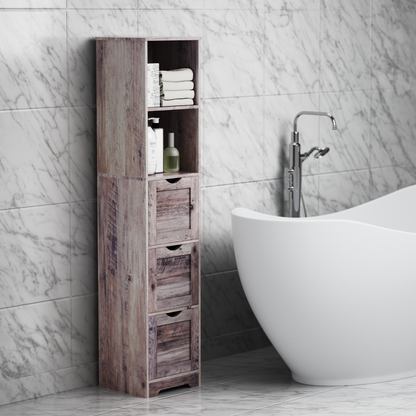 Slim Bathroom Storage Cabinet – Gray