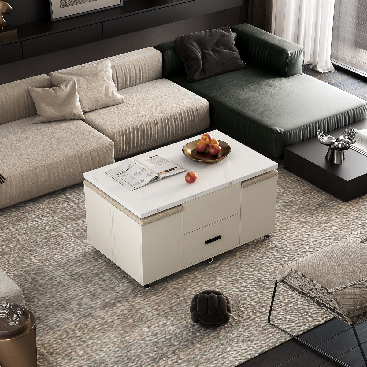 Modern Lift-Top Coffee Table – Expandable Design