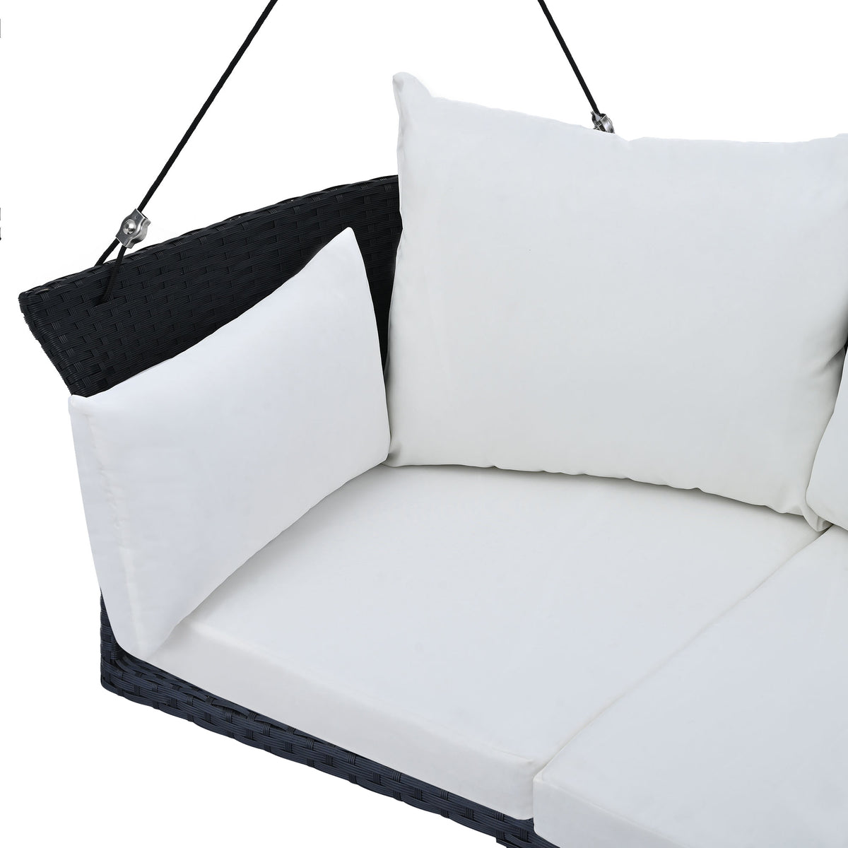 Rattan Hanging Swing Chair Black