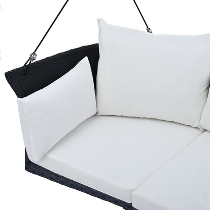 Rattan Hanging Swing Chair Black