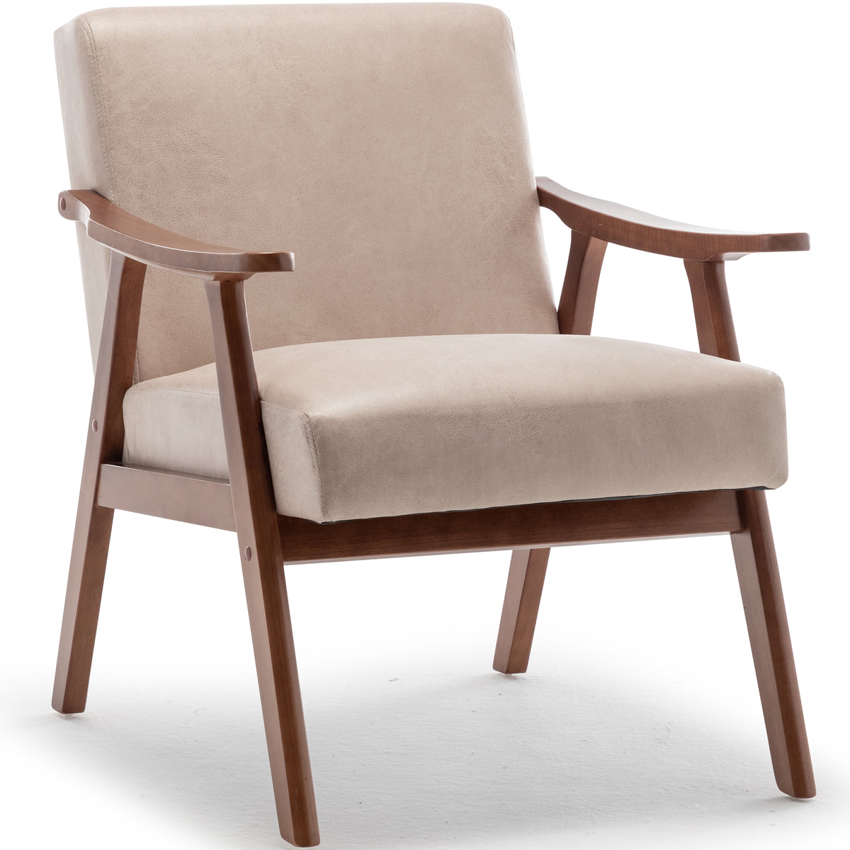 Oakwood Accent Armchair – Beige Linen
