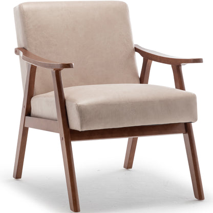 Oakwood Accent Armchair – Beige Linen