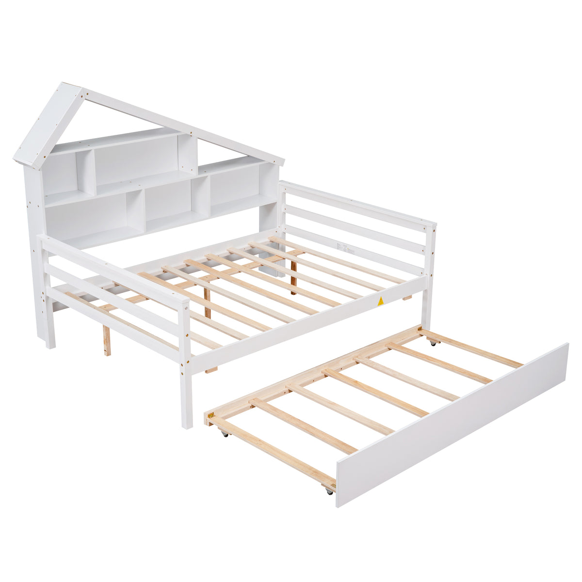 Full Platform Bed White
