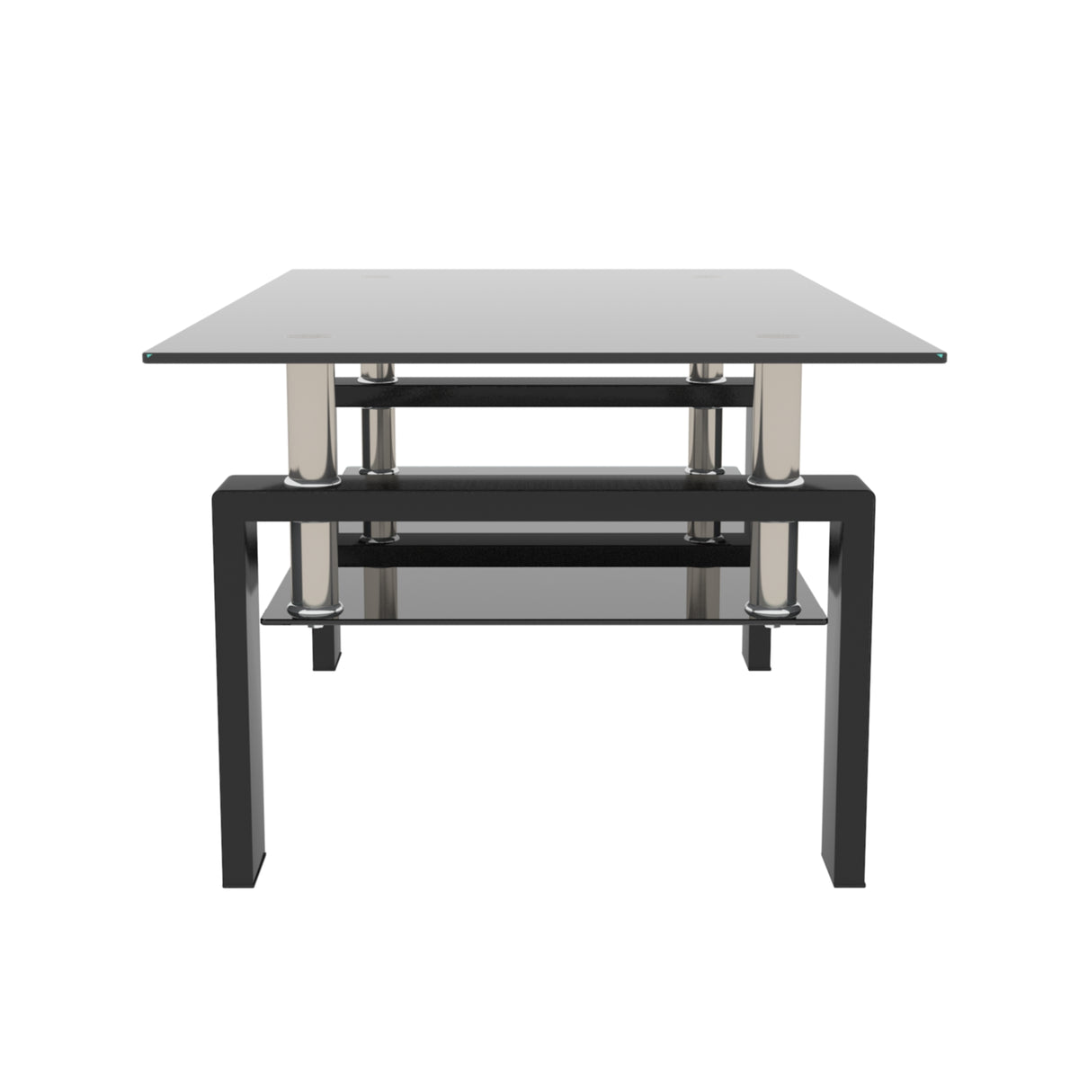 Rectangular Glass Coffee Table – Black