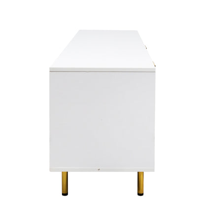 Warm White TV Cabinet – Modern Design