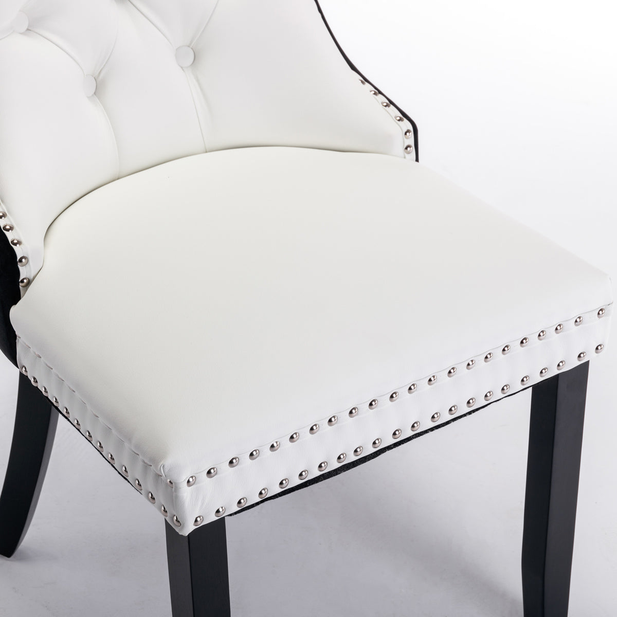 Modern PU Dining Chairs Set of 2 White