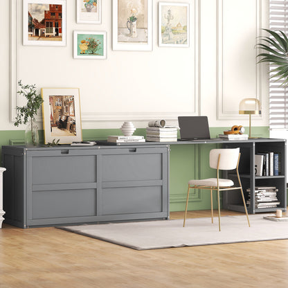 Queen Murphy Bed with Rotating Base Gray