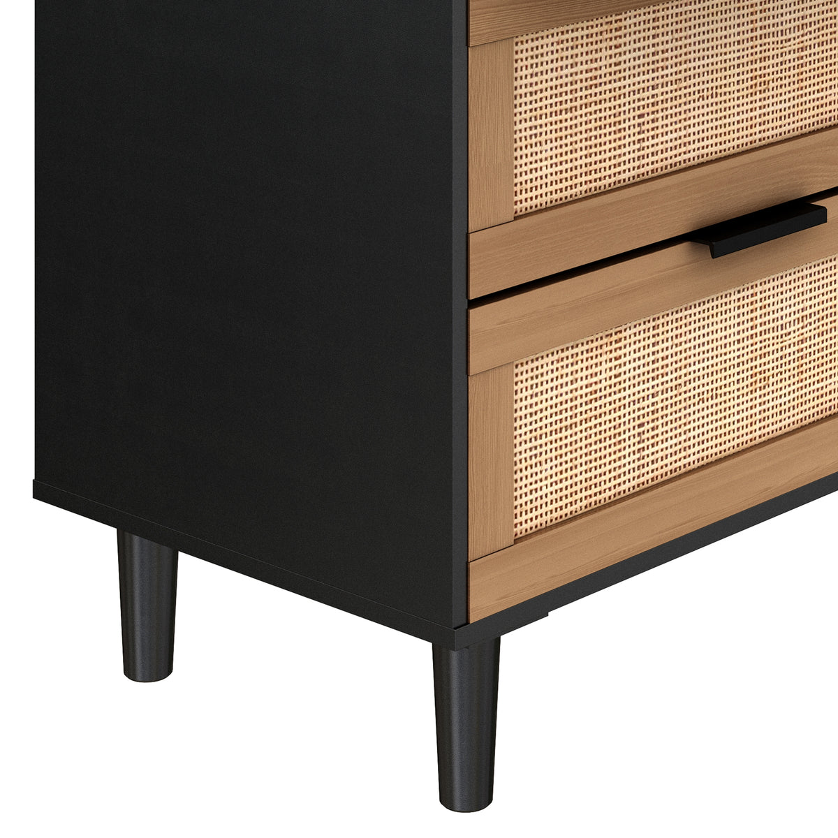 Rattan Dresser Black